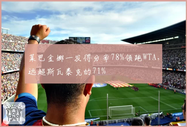 莱巴金娜一发得分率78%领跑WTA,远超斯瓦泰克的71%